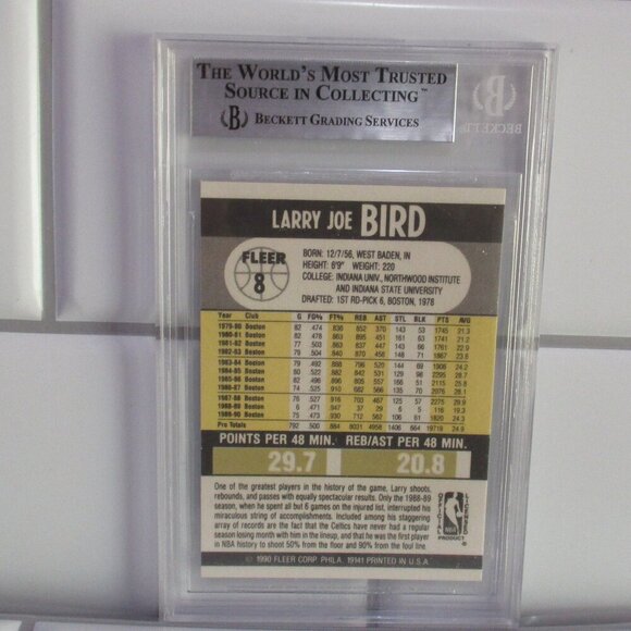 1990-91 FLEER # LARRY BIRD MINT 9